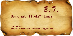 Barchet Tibériusz névjegykártya